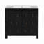 Organisateur de meuble-lavabo 36 po avec lavabo en céramique, ensemble de rangement pour salle de bain-1539354928