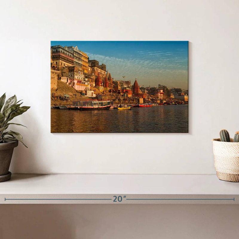 Kavia River Ganges à Varanasi, H 8 po x l 12 po