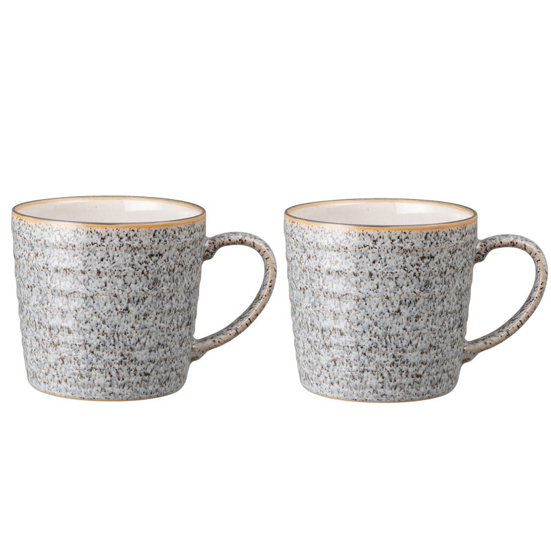 Denby Studio Grey Ridged Mugs