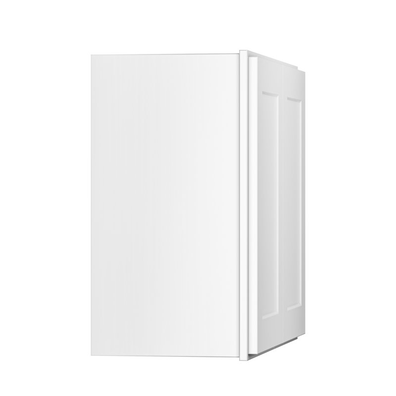 Armoire murale prête à assembler 2 portes, Blanc shaker, L 30 po x H 24 po x P 12 po