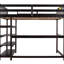 Lit mezzanine double pour chambre à coucher. Comprend sous le bureau et les tablettes. Chambre à coucher,. Sous le lit. Construire-1351939624-1351939638-1351939628
