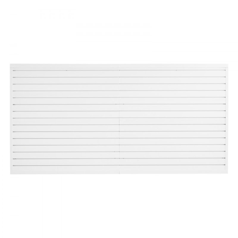 8 x 4 ft Slat Wall Paneling PVC Garage Slatwall with Accessories, White