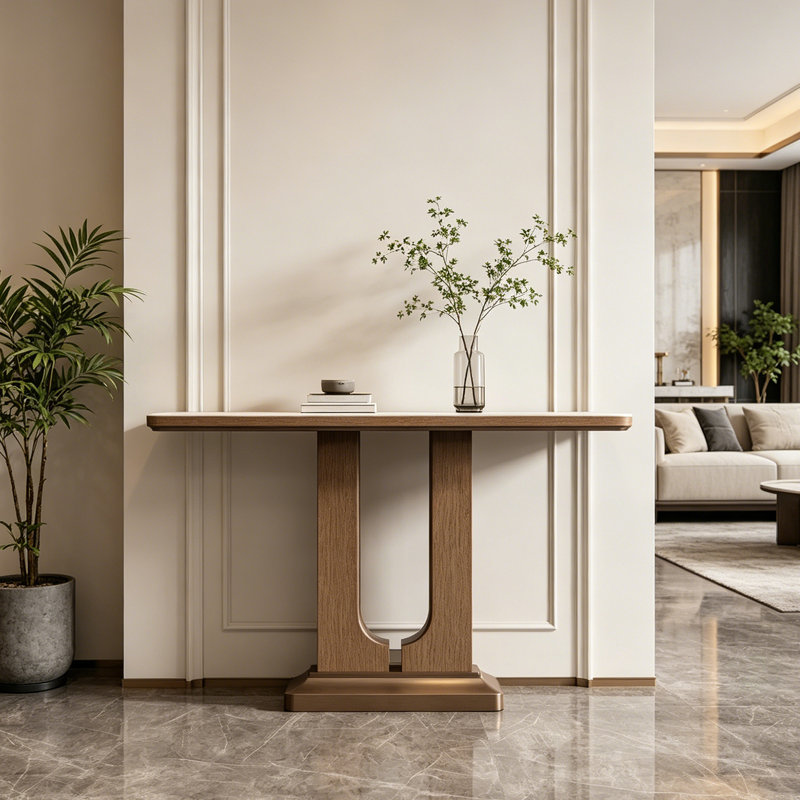 Console luxueuse de style italien, H 33,5 po x l 39,4 po x P 13,8 po