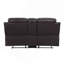 Causeuse inclinable en cuir avec dossier en fibre