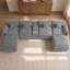 Canapé modulaire en U 145 po avec console et porte-gobelets et ports USB-704623862