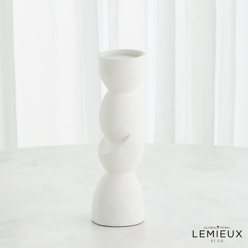 Pradier Candle Holder-White-Lg