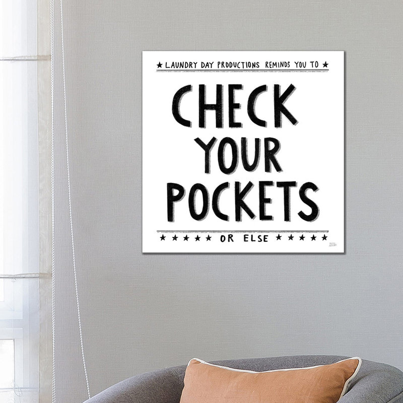 Check Your Pockets by Melissa Averinos - Wrapped Canvas Print, 66.04 cm H x 66.04 cm W x 1.91 cm D