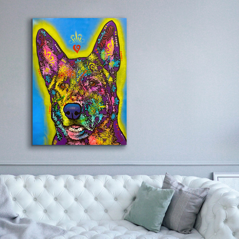 «Astro» par Dean Russo, art mural sur toile, H 54 po x l 40 po x P 1,5 po