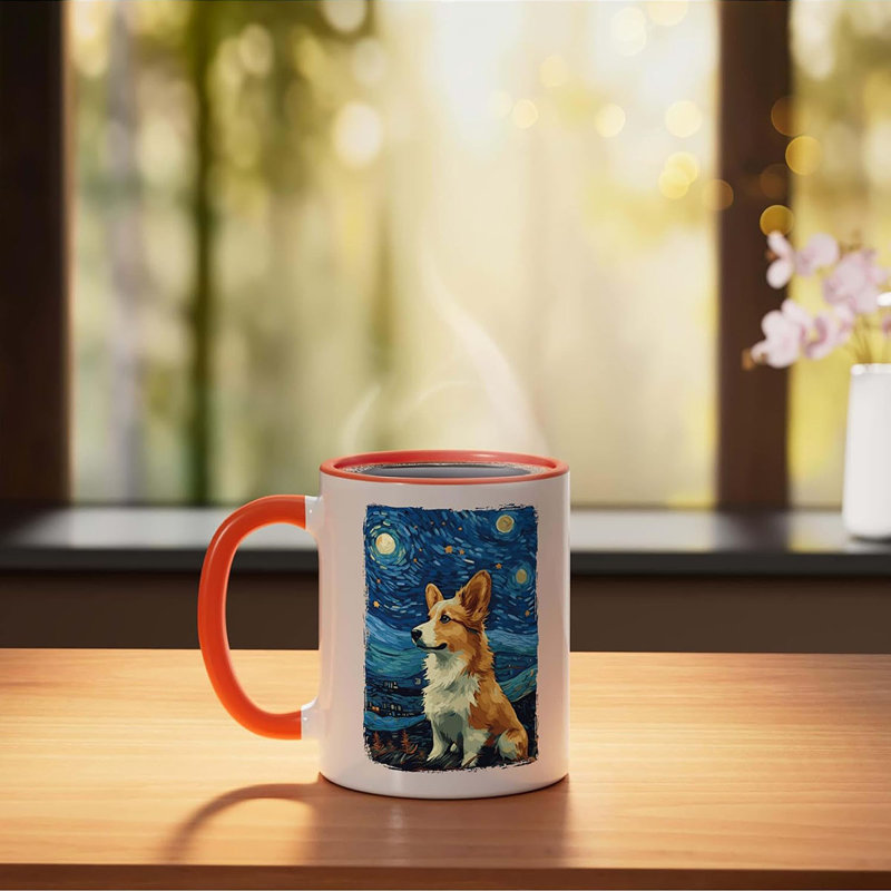 Ceramic Coffee Mug, Orange