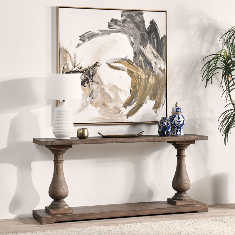 Farrer 70.9'' Solid Wood Console Table, Rustic Brown