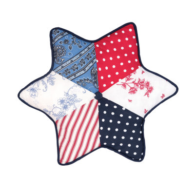 Star Shaped Patriotic Square Throw Pillow Large Americana Decorative