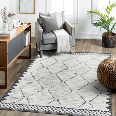Tapis d'intérieur crème / anthracite