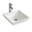 16,5 "Lavabo vasque carré en porcelaine blanche pour meuble-lavabo