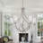 Alloy Ribbons 5 - Light Steel Dimmable Chandelier