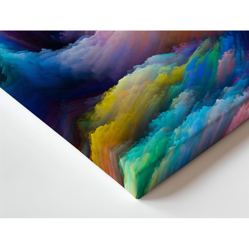 Reproduction d'art sur toile abstraite, H 12 po x l 9 po