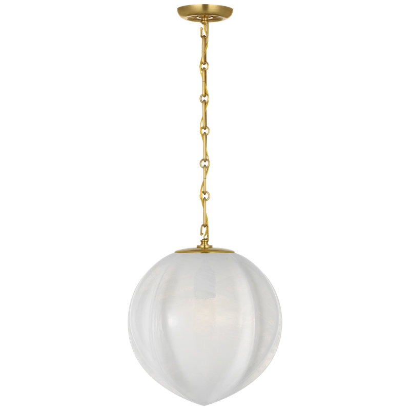 Aerin 1 - Light Pendant, 15.5" H x 13" W x 13" D, Hand-Rubbed Antique Brass