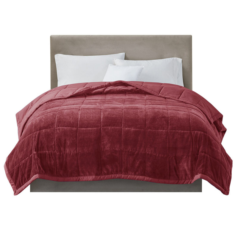 Couverture réversible en duvet Heiq Smart, Bourgogne, L 89,99 po x l 65,99 po