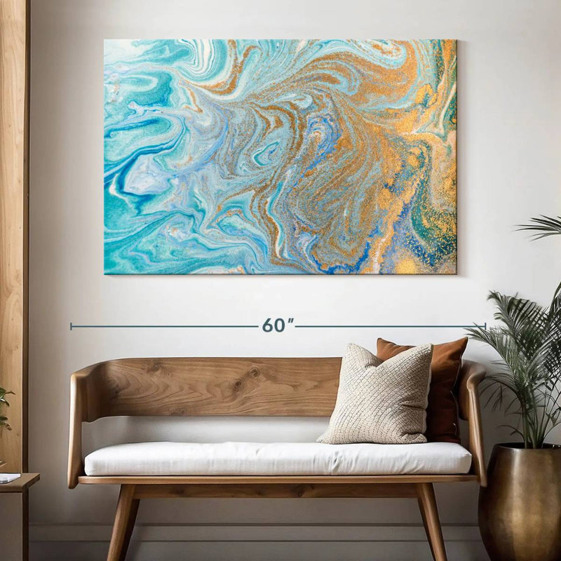 Avery Abstract Marble, 34" H x 51" W