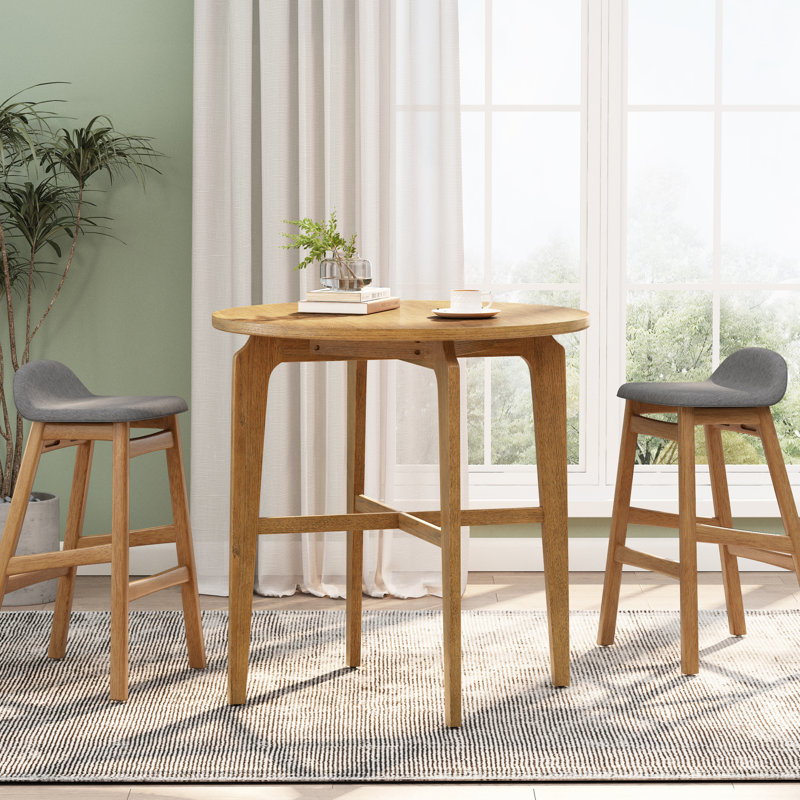 Tables de salle à manger robustes en bois aggloméré rond (table seulement, sans chaises, avec plateau et pieds), cuisine moderne