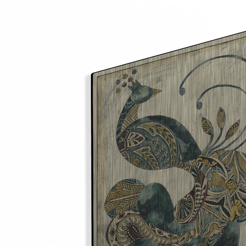  «Royal Peacock 1» par Chariklia Zarris, art mural en métal, 12 po x 16 po, H 16 po x l 12 po