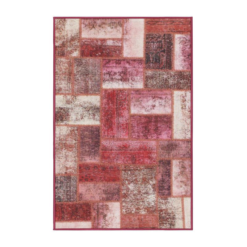 Tapis 100% abstrait lavable à la machine 1358, Rectangle 3 pi x 5 pi