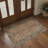 Liora Boho Leopard Floral Machine Washable Brown / Green / Beige Indoor Area Rug with Non-Slip Backing-2036550357