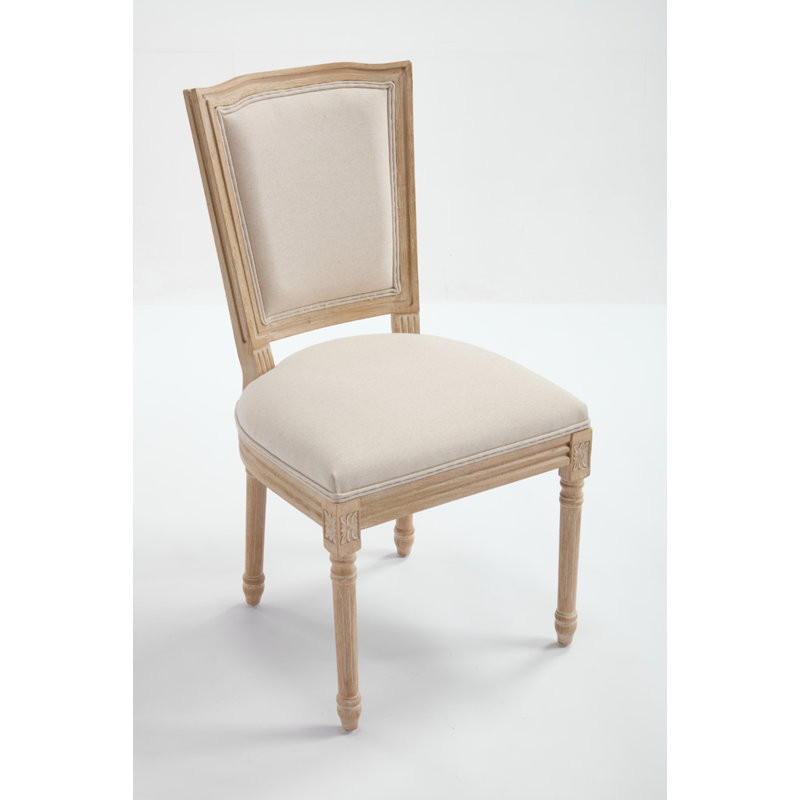 Chaise rembourrée avec pieds en bois