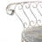23X22x38" Distressed Silver Finish Iron Accent Chair, French Country Armchair, Outdoor Garden Seating