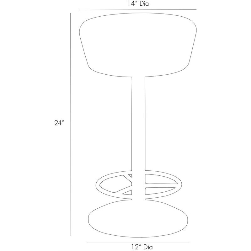 Caymus Stool with Metal Frame, Counter Stool (24" Seat Height)
