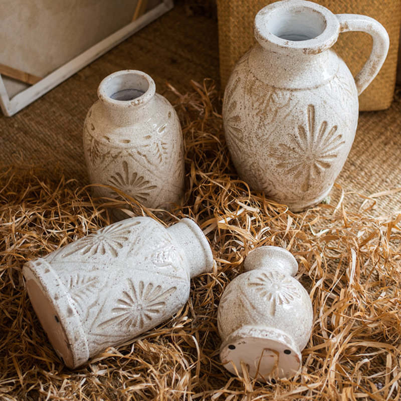 Siegert Handmade Ceramic Jar, 16.7" H x 6.3" W x 13" D