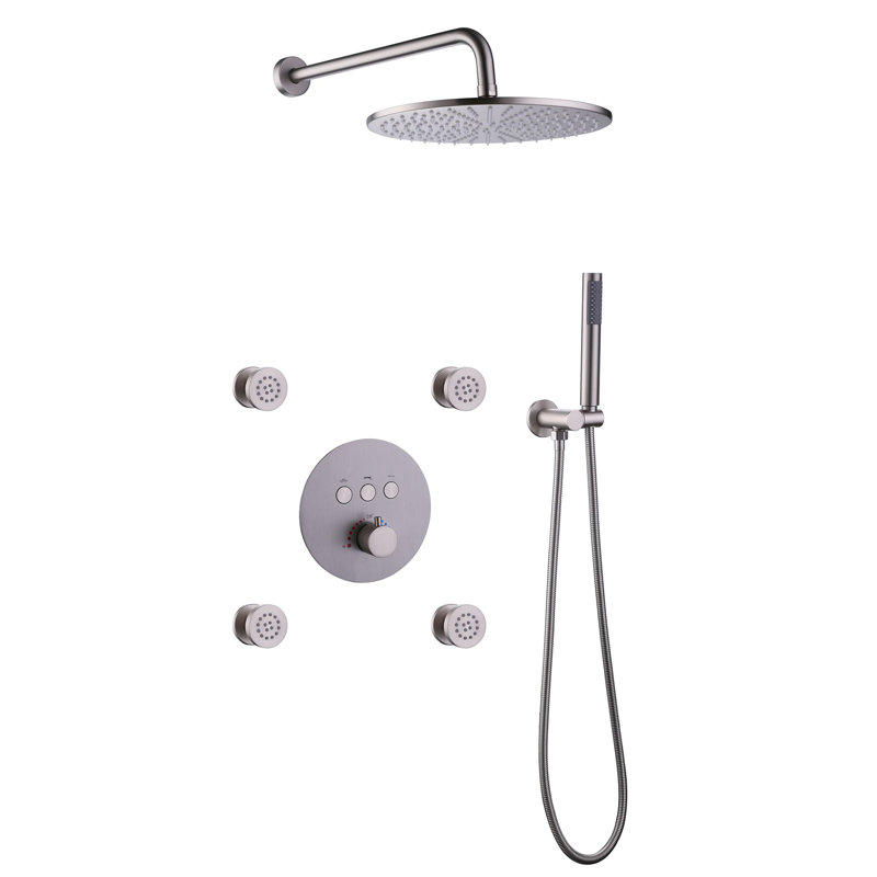 All-In-One Kit with Rough in-Valve, Brushed Nickel