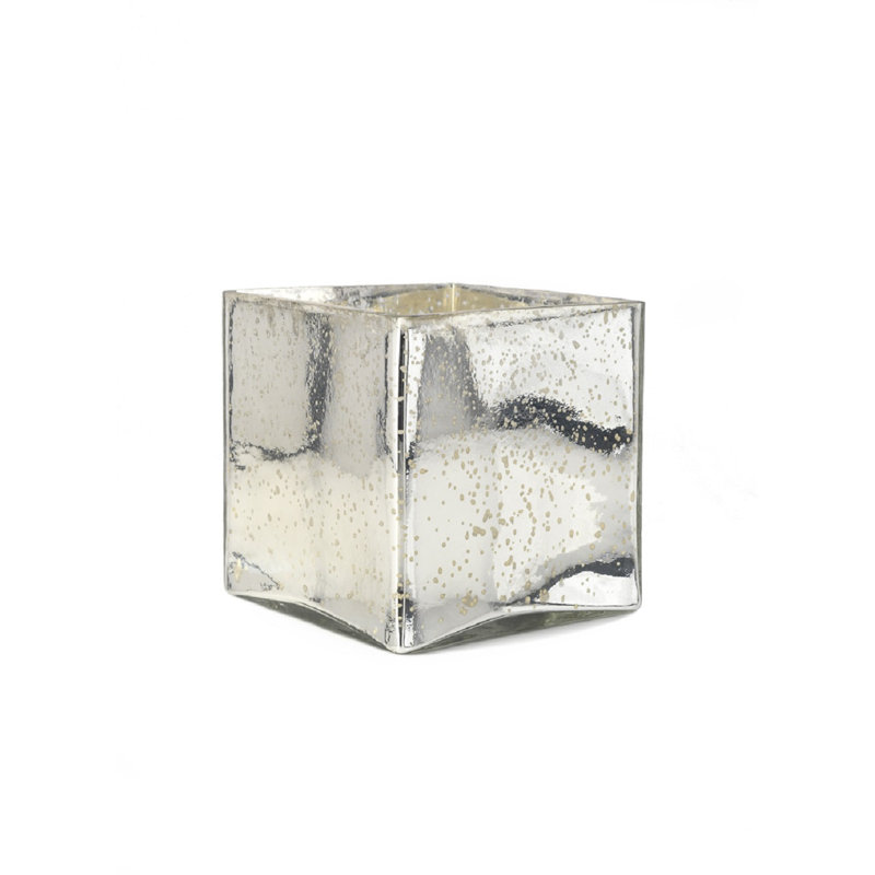 Vase cubique en verre de mercure Elderen