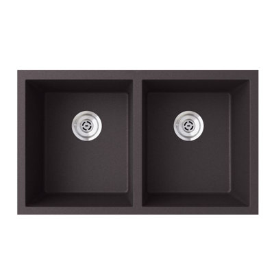 33'' L Double Bowl Granite Kitchen Sink