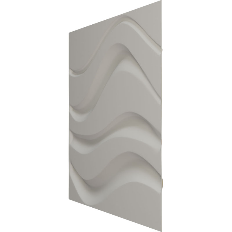 Panneau mural décoratif Wave EnduraWall 3D, Blanc fleur satiné