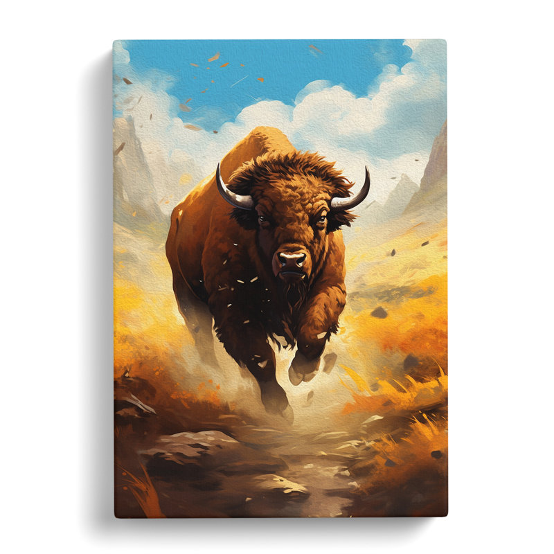 Buffalo Digital No.2 - Wrapped Canvas, 76cm H x 50cm W x 3cm D