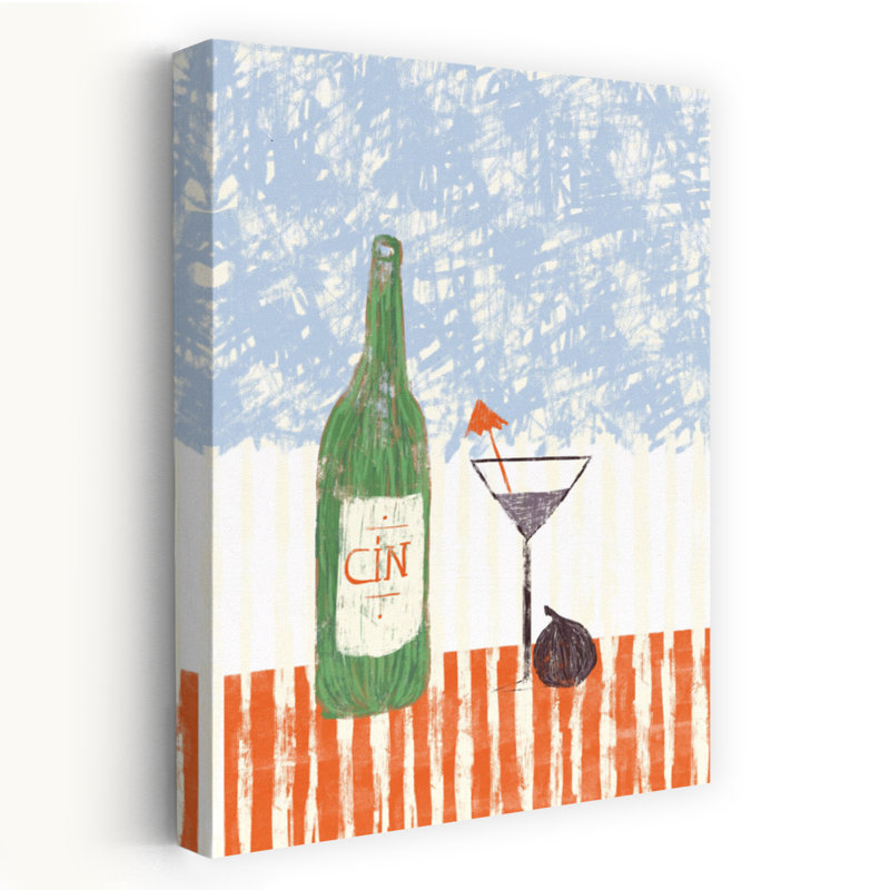 Art mural rétro, gin et gin, H 18 po x l 12 po