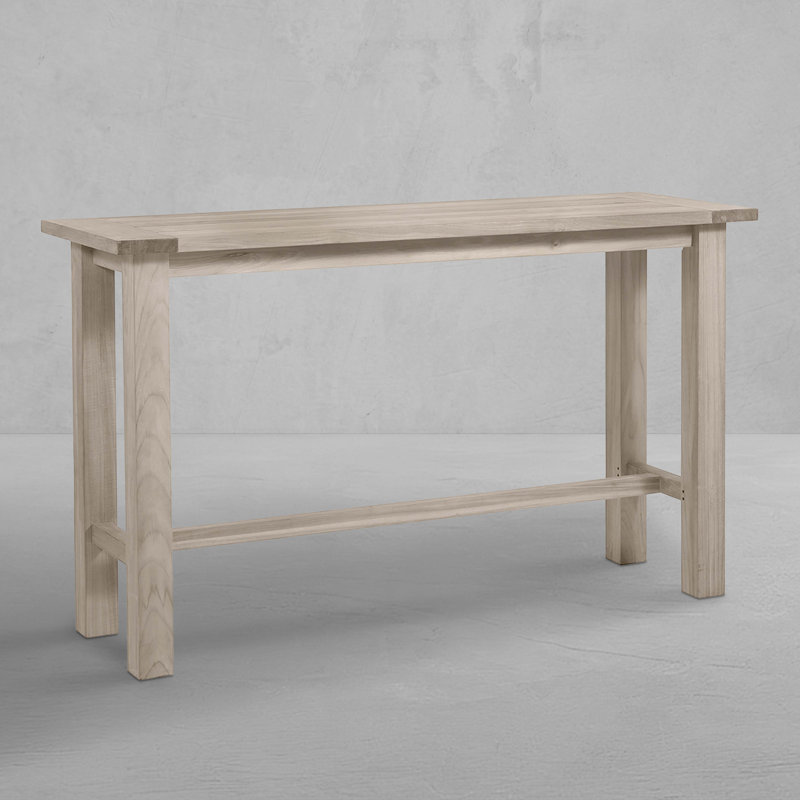 Table de bar Croquet Teak - Huître, Teck huître
