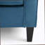 Fauteuil club en velours bleu-1256224394