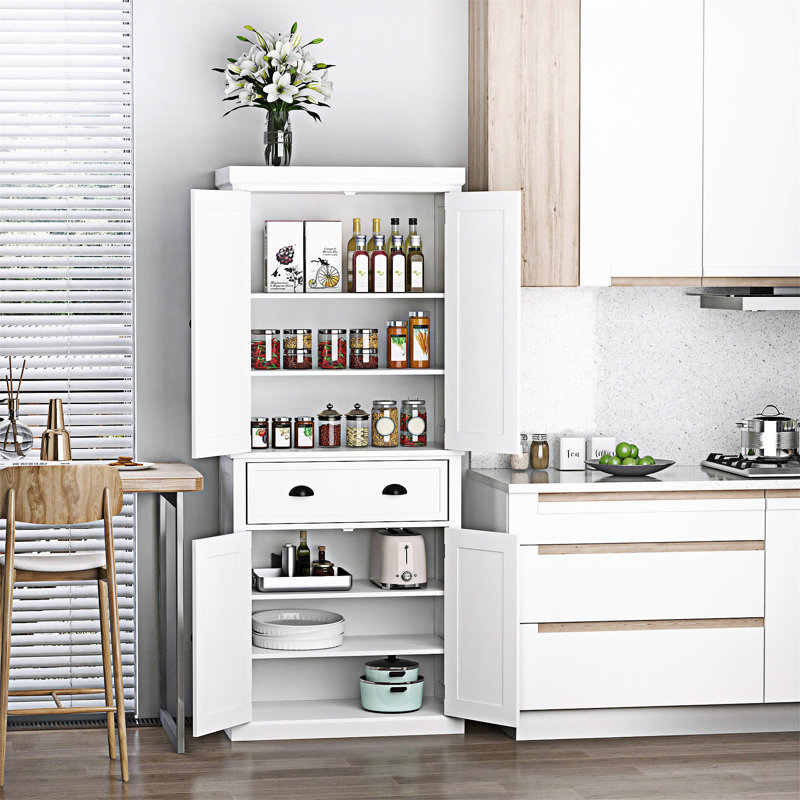 Grand garde-manger avec rangement et tablettes réglables