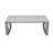 Outdoor Showcase: Contemporary Cocktail Table - Neutral Style, Beveled End Panels, Geometric Pattern - Rust-Resistant, Scratch & Weather-Resistant Aluminum Fram