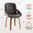 Aura Modern Upholstered Faux Leather Dining Chairs with Swivel-666728389