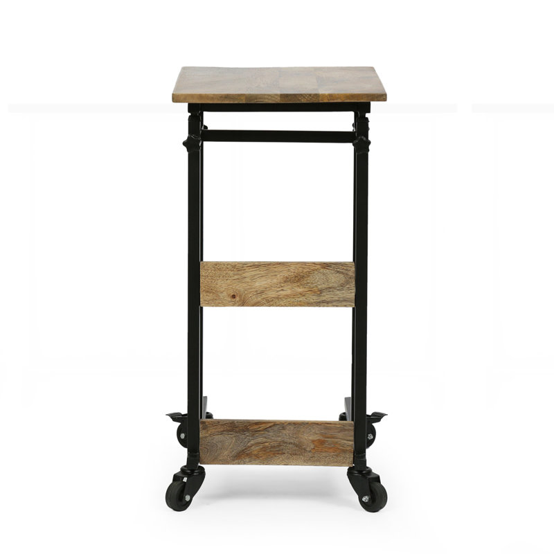 Solid Wood Top End Table