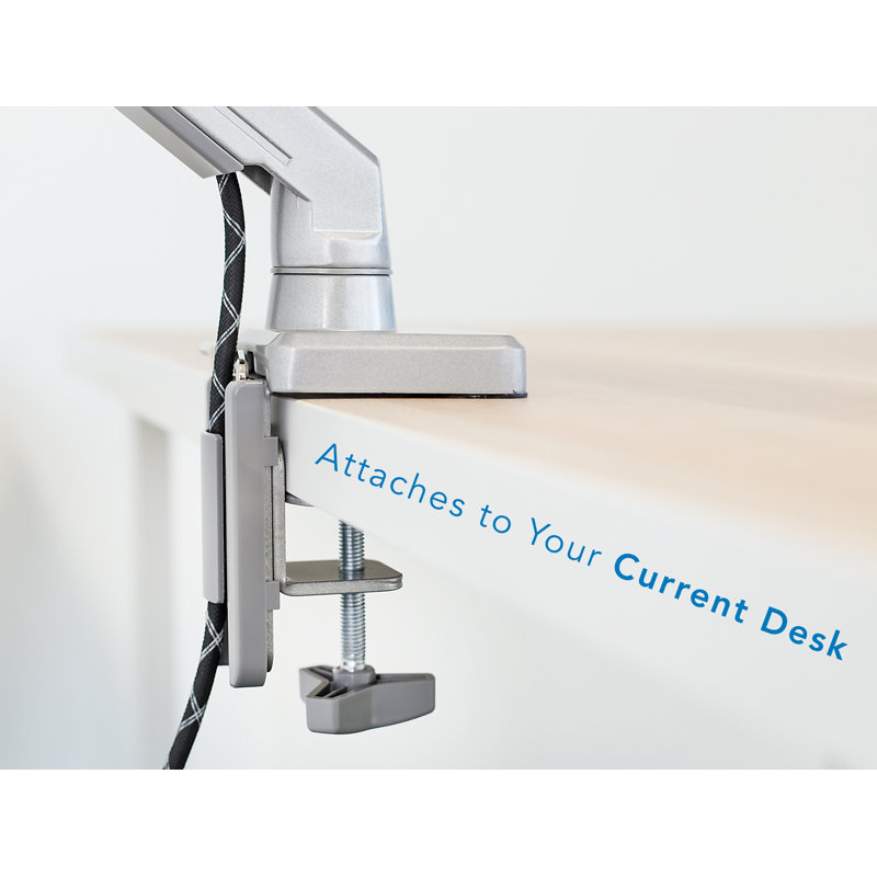 Adjustable Aluminum and Steel Single Monitor Arm Mount