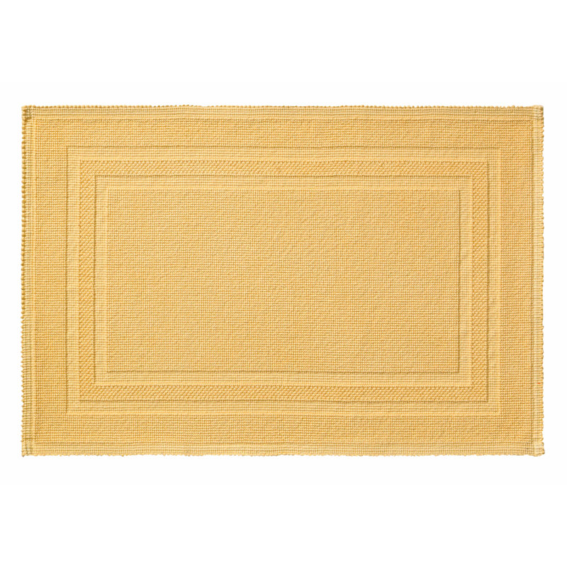 Bath Rug, 60cm W x 90cm L, Yellow