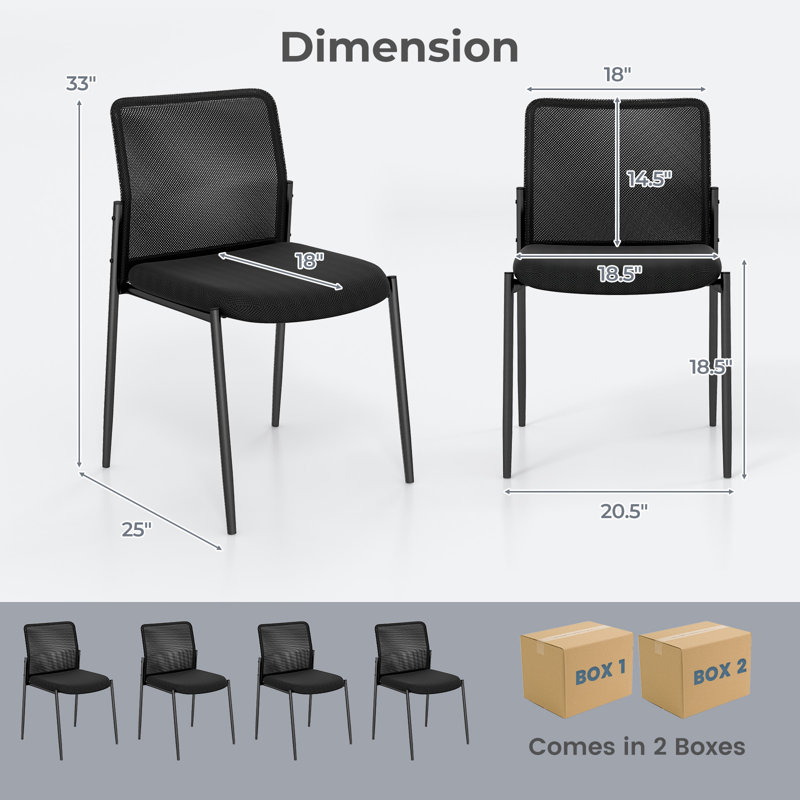 Waiting Room Chair with Metal Frame