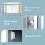 W H Wall Mounted Required Medicine Cabinet Mirror