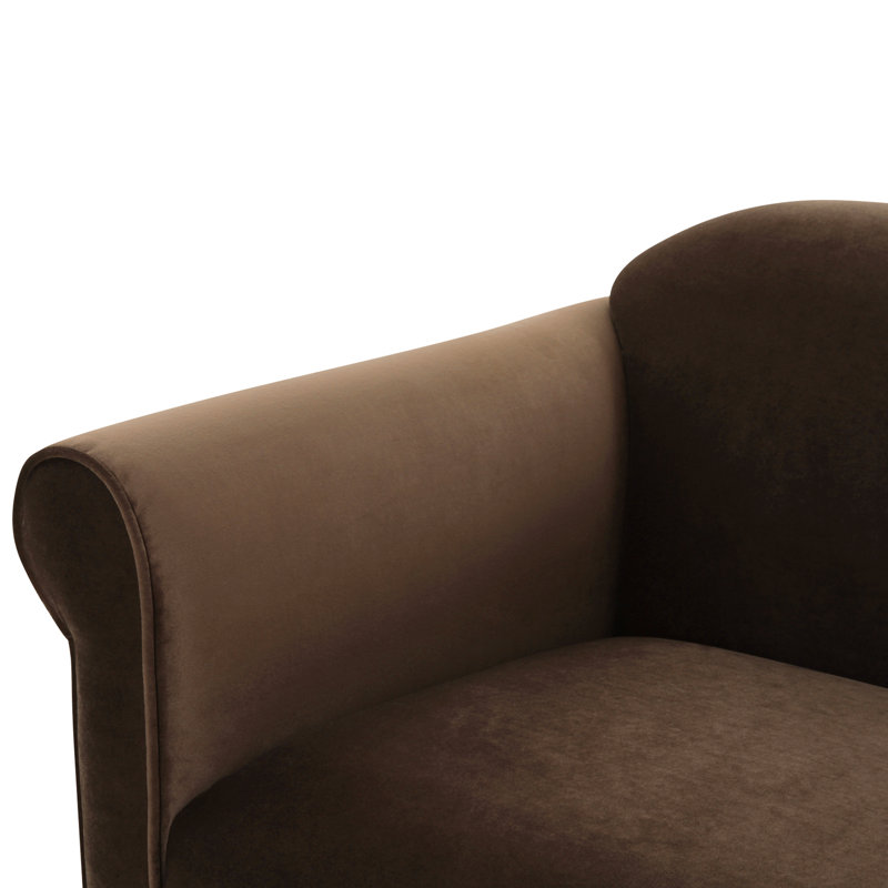 Fauteuil d'appoint Marirose, Velours brun foncé
