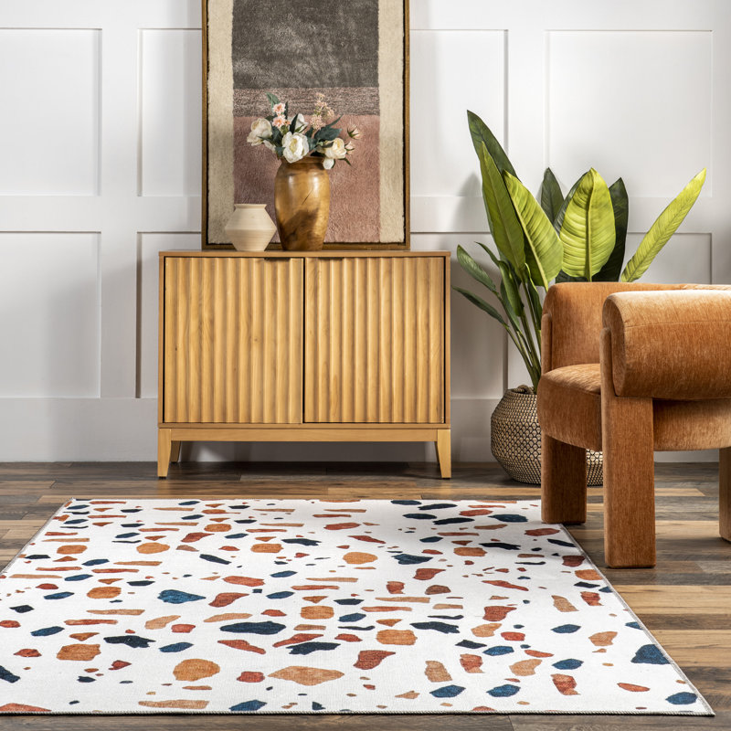 Tapis lavable à la machine Jojo SpinClean Kids Pebbles, Rectangle 3 pi x 5 pi