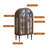 Retro Nut-Brown Solid Wood China Cabinet