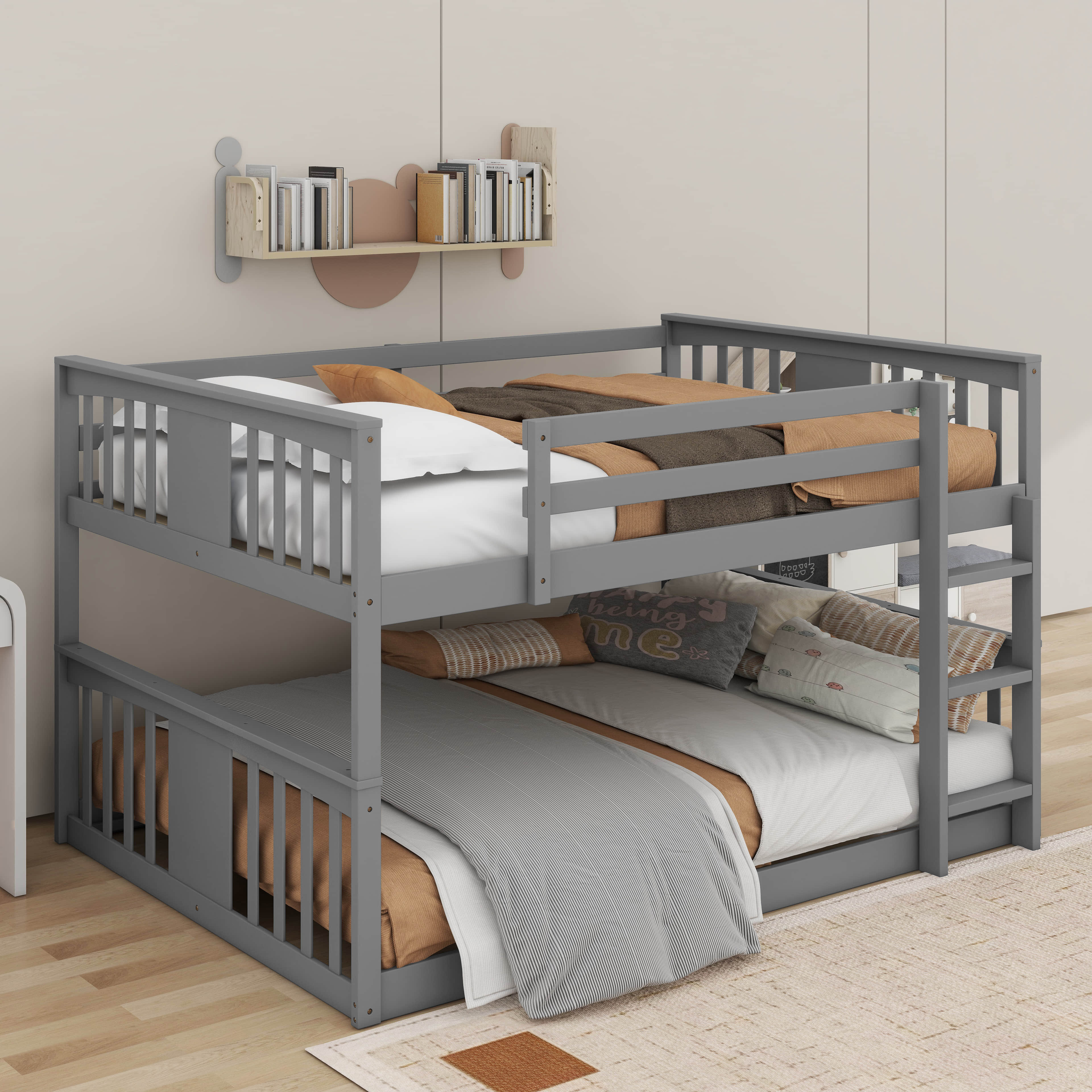 Harriet Bee Full Over Full Bunk Bed With Ladder - Wayfair Canada